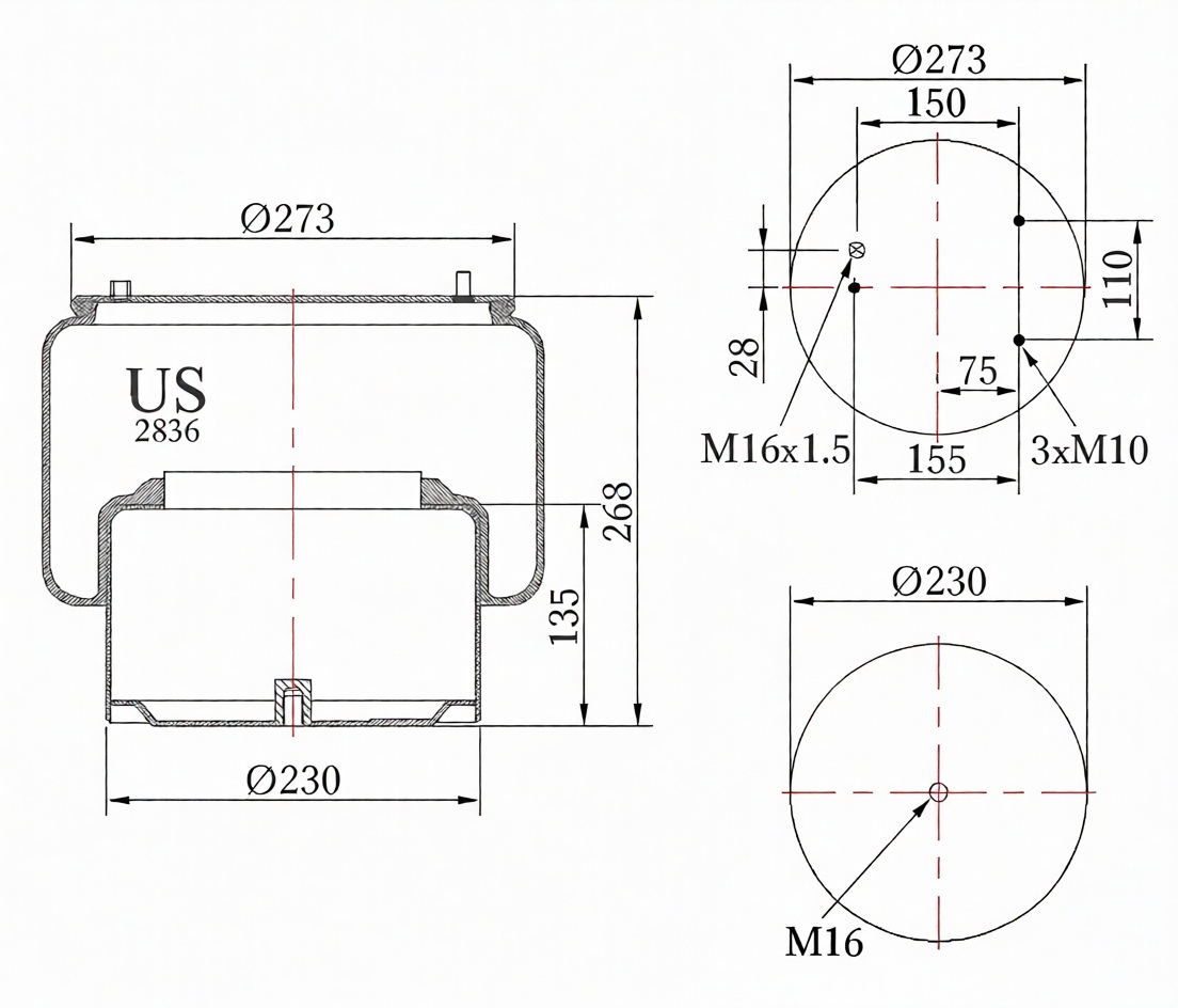 SÜSPANSİYON KÖRÜĞÜ KOMPLE 2836 K 