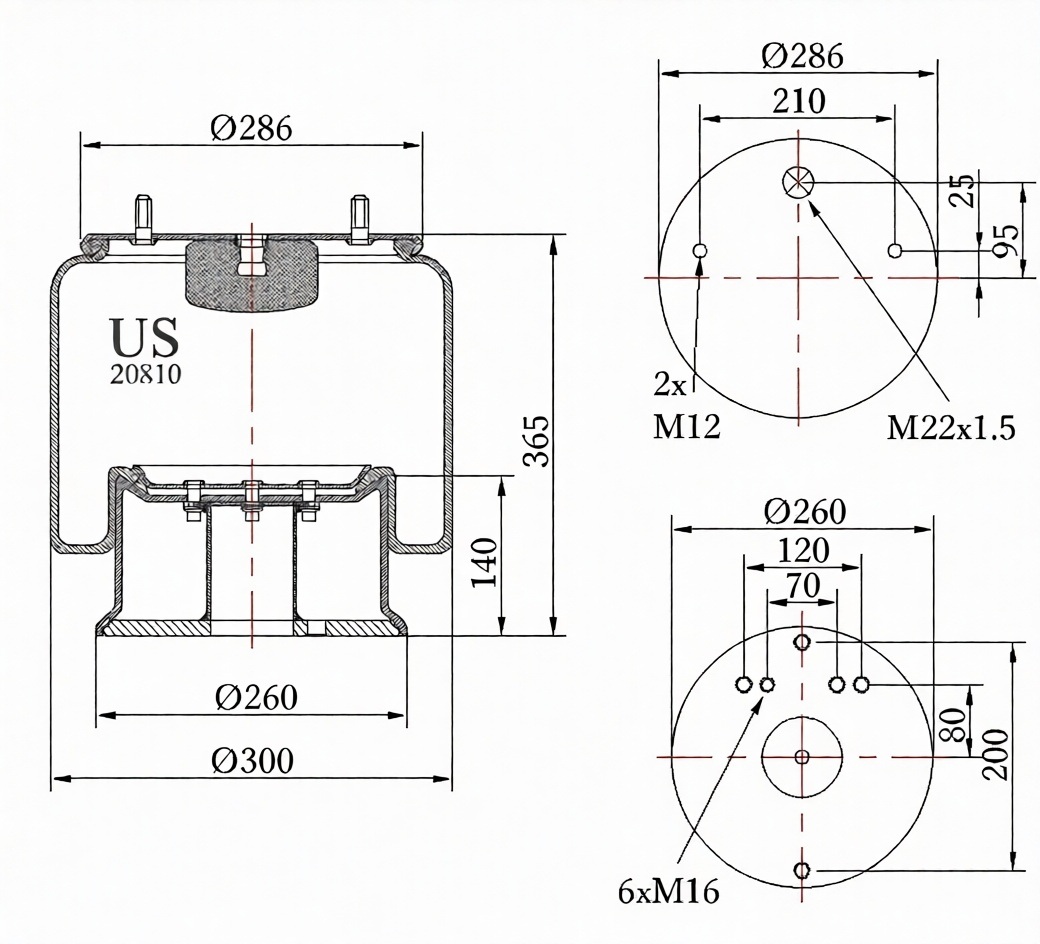 SÜSPANSİYON KÖRÜĞÜ KOMPLE 2 CİVATALI 20810 K02  