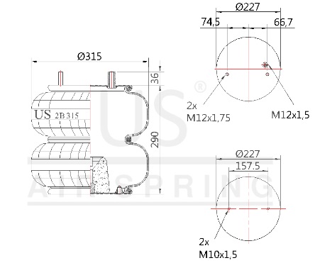 SÜSPANSİYON KÖRÜĞÜ CARGO FMAX İKİ KATLI 2B315-07  
