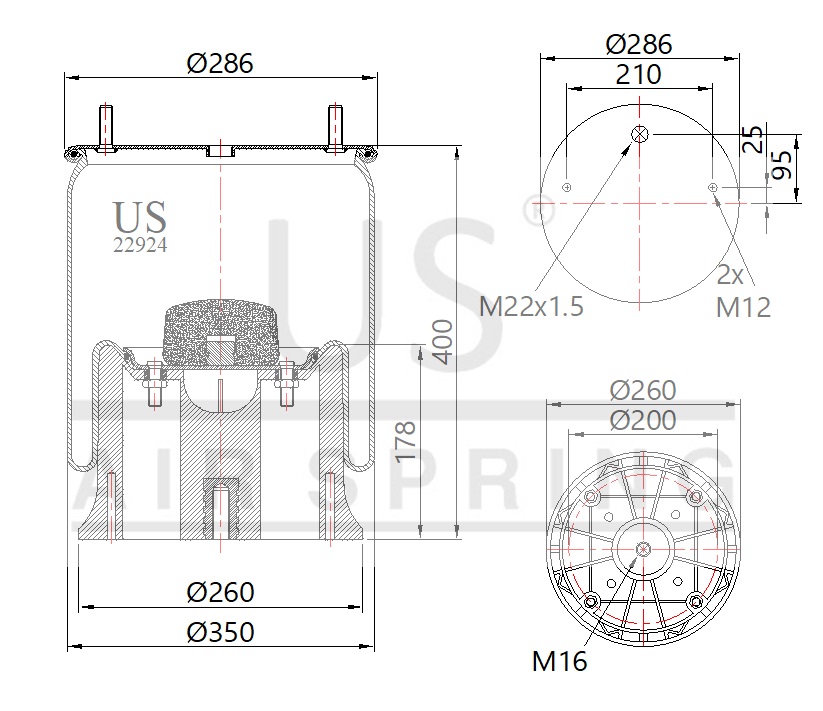 SÜSPANSİYON KÖRÜĞÜ KOMPLE 22924 KPP 