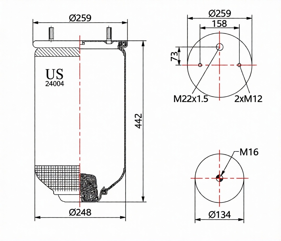 SÜSPANSİYON KÖRÜĞÜ 24004 P M16